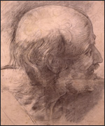 Head of St. Andrew, study for 'The Transfiguration', c.1519-20 (pencil on paper) Artist Raphael (Raffaello Sanzio of Urbino) (1483-1520)
