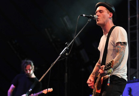 The Gaslight Anthem on stage, Glastonbury 2008
