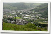 Golygfa o Gwm Rhondda Fawr o Ben-rhys