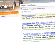 bing search for 'oldest TV in Britain'