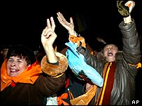 Příznivci Viktora Juščenka