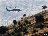هلی کوپتر ارتش ترکیه در عملیات علیه پ کا کا - عکس از آرشیو