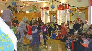 Children playing in the nottingham deaf centre