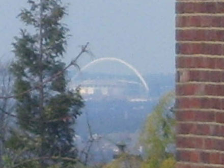 Wembley arch from Epsom