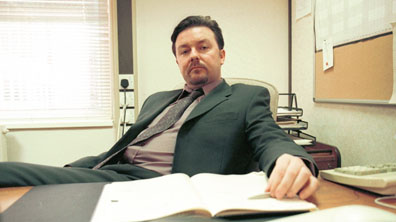 David Brent at his desk
