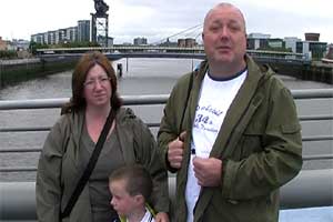 Stuart takes his family for a walk on Glasgow's Clyde...