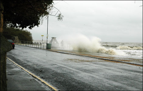 High tide at Felixstowe, by Marvin Moss