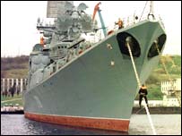 Корабель ЧФ Росії у Криму