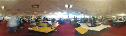 Empty BBC News website room