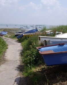 The lane behind my halls which lead to the sea.
