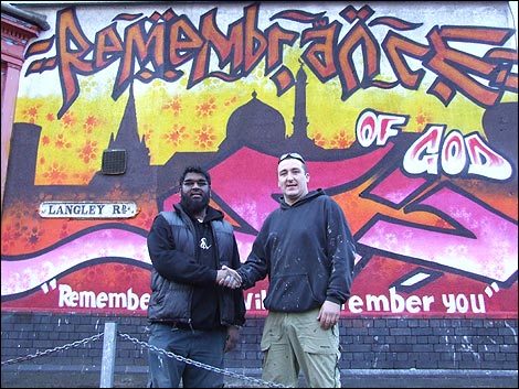 Ali and Tony with the finished mural