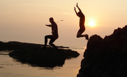 Primeval Adventure - the obligatory dip into a pool of pure azure water. Bliss. Pic: Nick July 06
