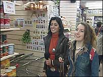 Girls shopping