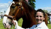 Lorraine Johnston and Clydesdale horse