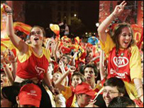 طرفداران تیم ملی اسپانیا