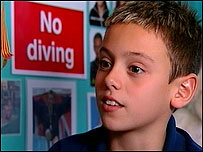 High board diver Tom Daley