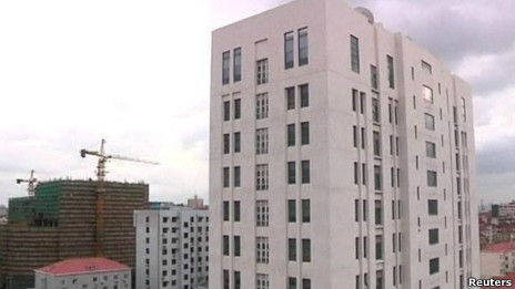 上海浦东一座属于军方的12层大楼