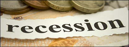 Image of the word recession
