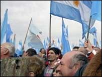 Protestos na Argentina. Foto: AFP