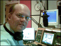 Mark Watson in the BBC Oxford studios