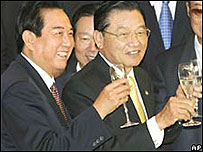 Chen Yulin (representante da China) e Chian Pin-kun (representante de Taiwan)