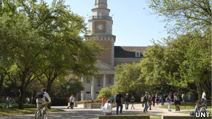Prédio principal da Universidade do Norte do Texas (Foto: Universidade do Norte do Texas/Divulgação)