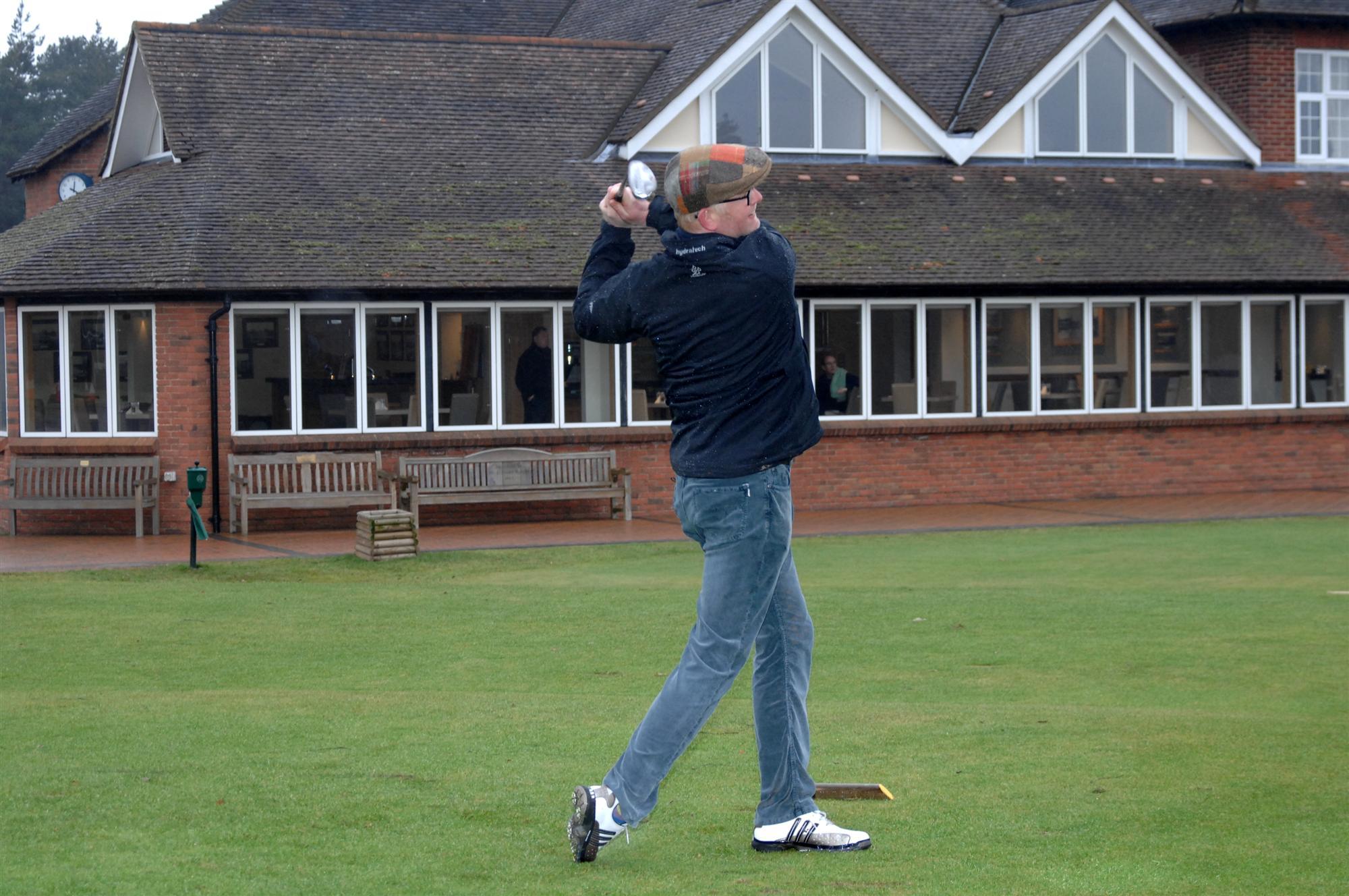 Chris in full swing.