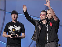 U2 tại lễ trao giải