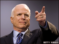 O candidato republicano John McCain