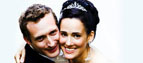 Julia Boggio and James Derbyshire on their wedding day
