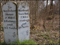 Milestone at Savernake Forest