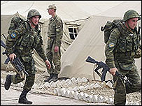 Abazya'daki Rus barış gücü askerleri