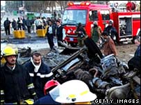 Local de explosão em universidade em Bagdá