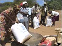 Distribuição de alimentos da ONU na África