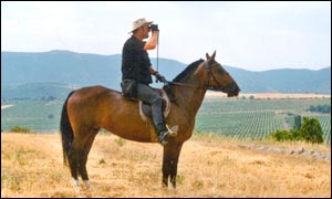 Richard Rutherford-Moore with the Charge Valley in the background