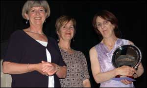 Carer in the Community Award winner Mary Lowe on the right