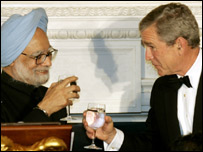 मनमोहन सिंह और जॉर्ज बुश