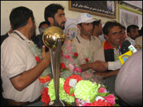 استقبال از تیم کریکت افغانستان در کابل