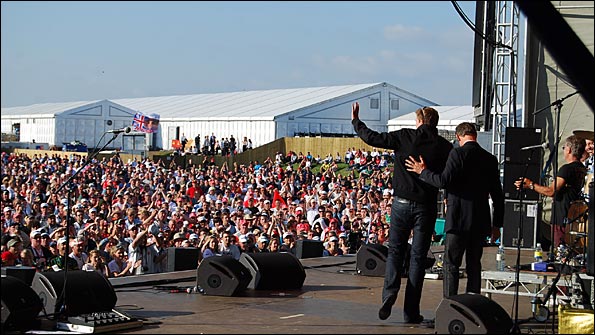 The day ended with the BBC team meeting F1's real stars - the fans