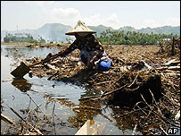 زنی در بندا آچه، اندونزی