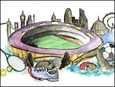An illustration of the London 2012 Olympic Games by Laura Morris