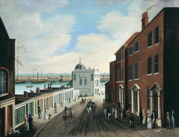 Garner's (The Marine Library), High Street, Margate, Kent by British (English) School, c.1820