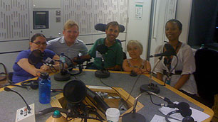Rob Crossan and Kiruna Stamell with guests
