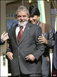 Lula e Evo Morales em Puerto Iguazú