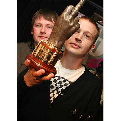 Backstage at the NME Awards