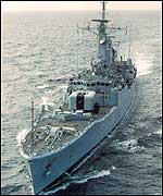 HMS Plymouth at sea. Photo Tony Hayden