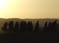 Christian evangelists travelling to spread their beliefs