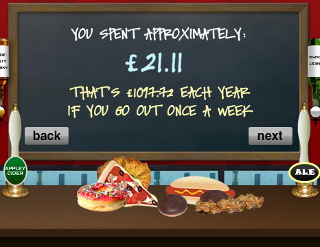 Image from Newsbeat's Booze Calculator