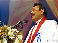 President Rajapaksa addressing the SLFP conference