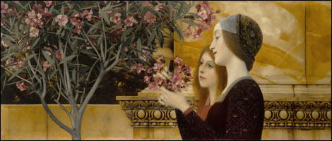 Gustav Klimt Two Girls with an Oleander c.1890-2